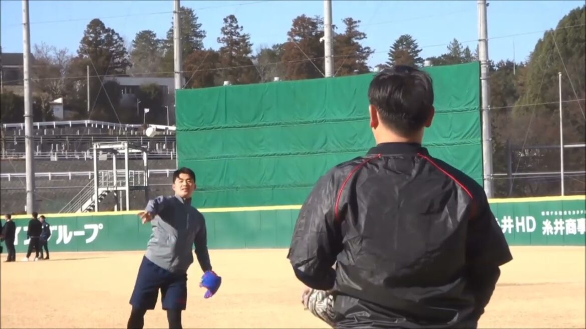 埼玉西武・豆田泰志投手の自主トレ（キャッチボール / 2026.01.11）