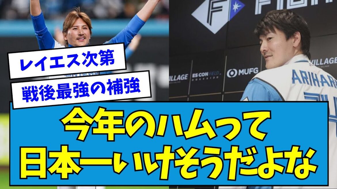 【有原獲得でさらに】今年のハムって日本一いけそうだよな【なんJ反応】