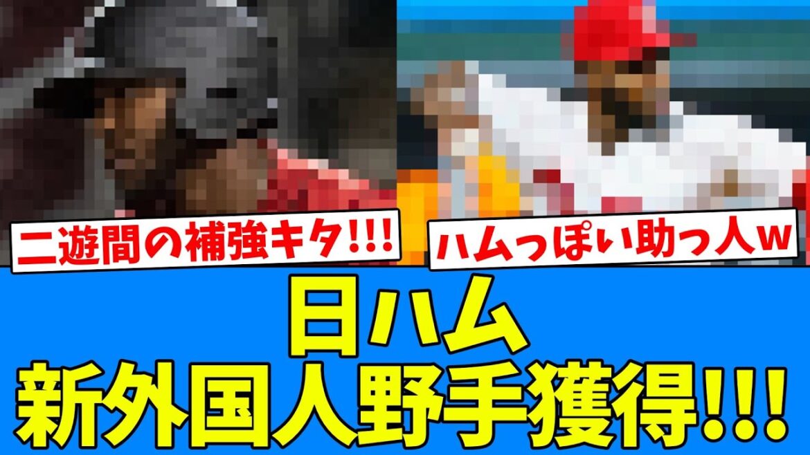 【判明】日ハム、強打の新外国人内野手を獲得へ!!!