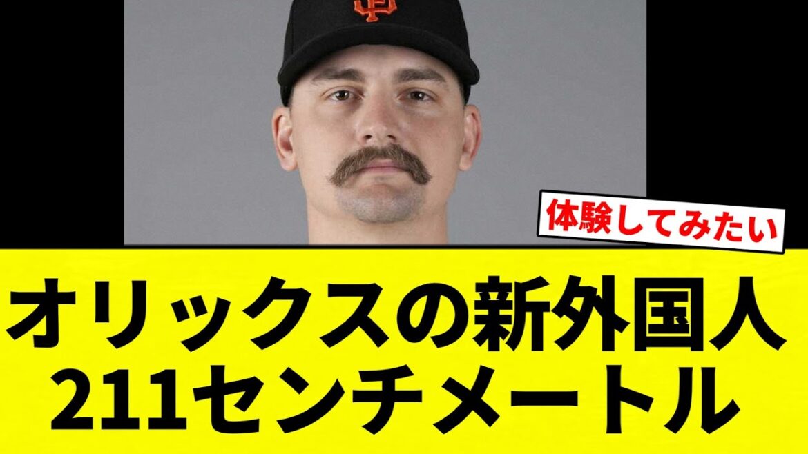 【でかすぎだろ！】オリックスの新外国人　211センチメートル【プロ野球反応集】【2chスレ】【なんG】