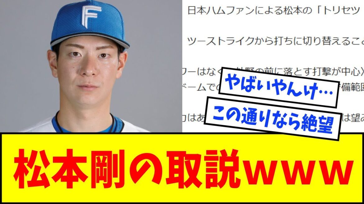 松本剛の取扱説明書ｗｗｗｗｗｗｗｗ【なんJ反応】【ネットの反応】