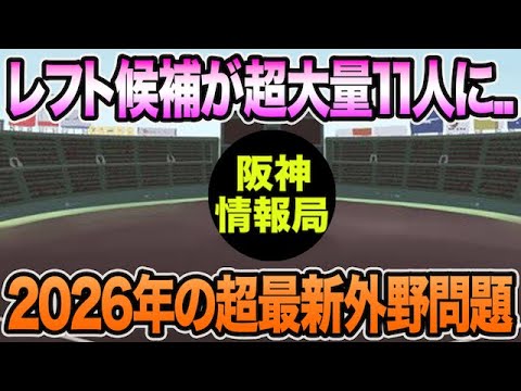 【レフト候補が超大量11人に】藤川監督が新戦力を絶賛でカオスな2026年の外野問題について【阪神タイガース】 【レフト候補が超大量11人に】藤川監督が新戦力を絶賛でカオスな2026年の外野問題について【阪神タイガース】
