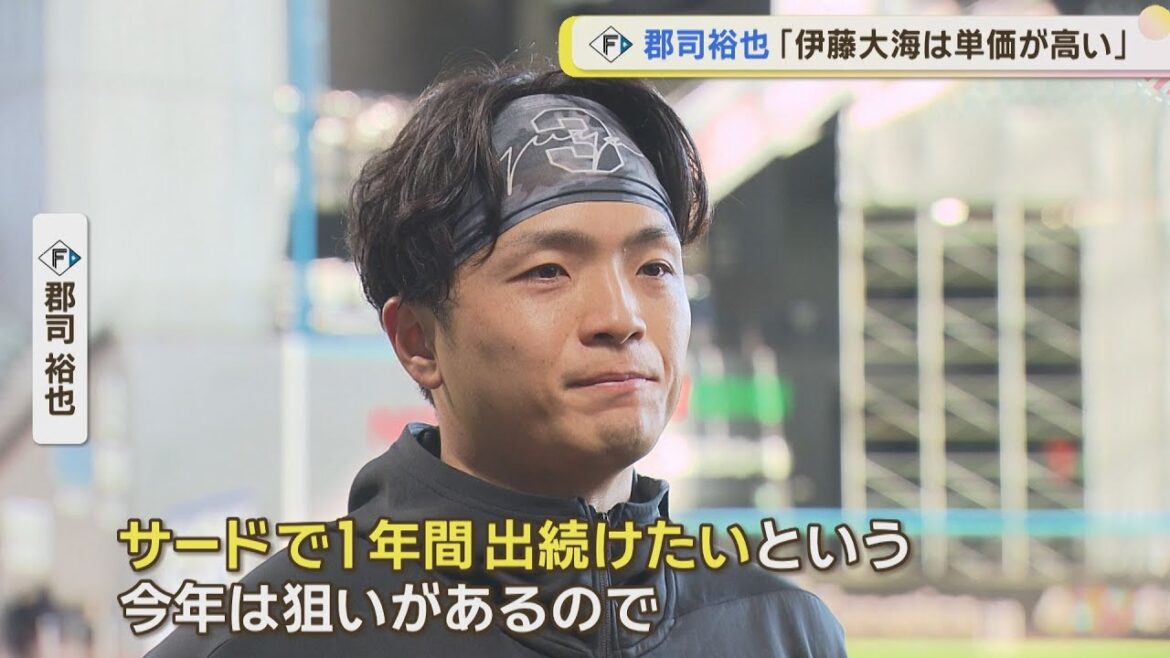 【ファイターズ】開幕４番 郡司選手 自主トレ公開   打撃投手について・・・郡司節！？