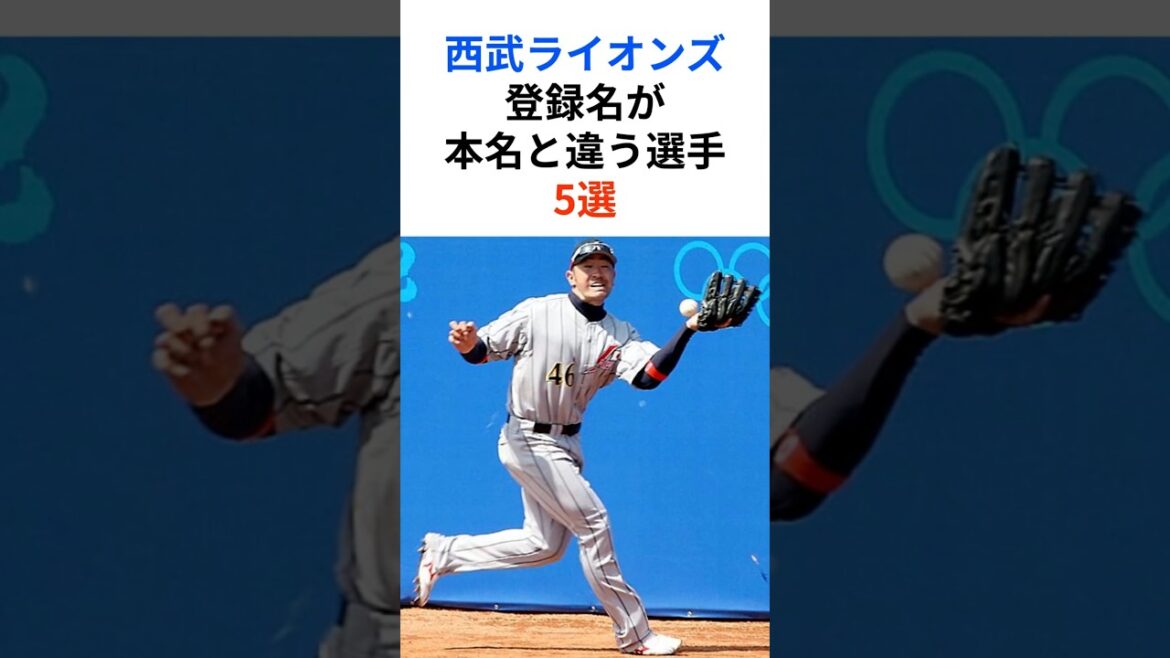 【埼玉西武ライオンズ】西武ライオンズ登録名が本名と違う選手5選 #埼玉西武ライオンズ #seibulions #GG佐藤 #デニー友利 #カズ #スピリー #仲三河優太 #プロ野球 #NPB【雑学】