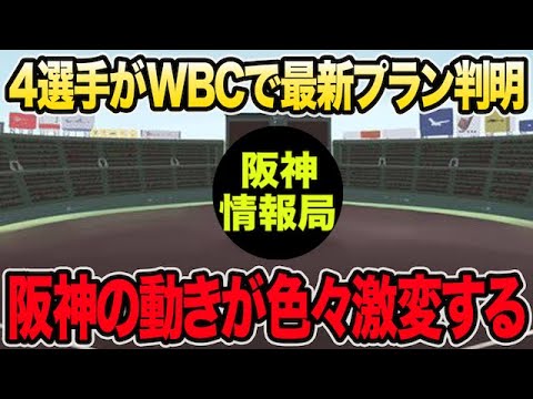 【4選手がWBCで最新プランも判明】阪神の動きが色々と激変する件について【阪神タイガース】 【4選手がWBCで最新プランも判明】阪神の動きが色々と激変する件について【阪神タイガース】