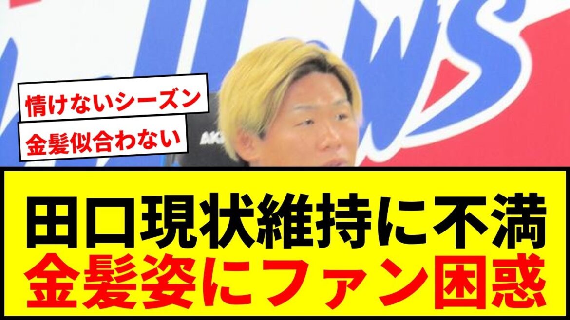 【速報】ヤクルト・田口、現状維持1億7500万円で更改！金髪姿にファン騒然wwww