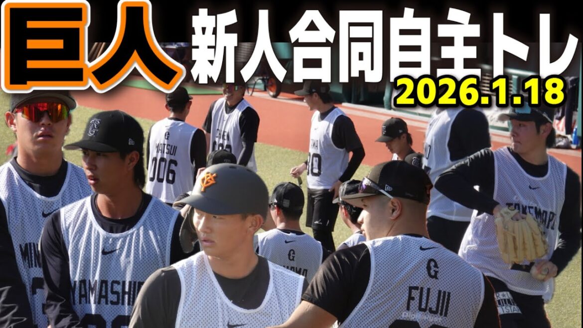 【巨人】ジャイアンツ　新人合同自主トレ　ハイライト　ジャイアンツ　Gタウン　2026.1.18