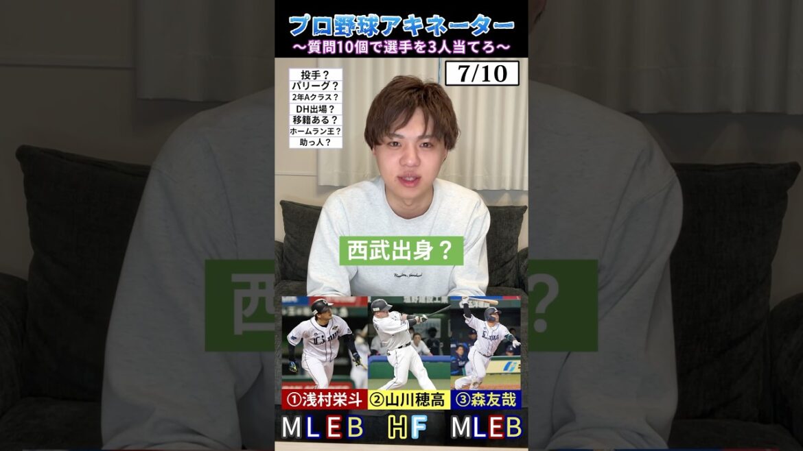 プロ野球アキネーター #プロ野球 #野球#埼玉西武ライオンズ #fa #オリオンビール
