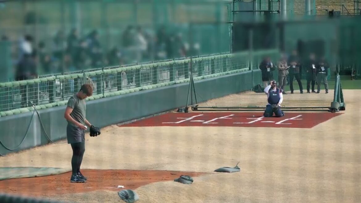 奥川恭伸投手 自主トレブルペン投球 2026.01.19