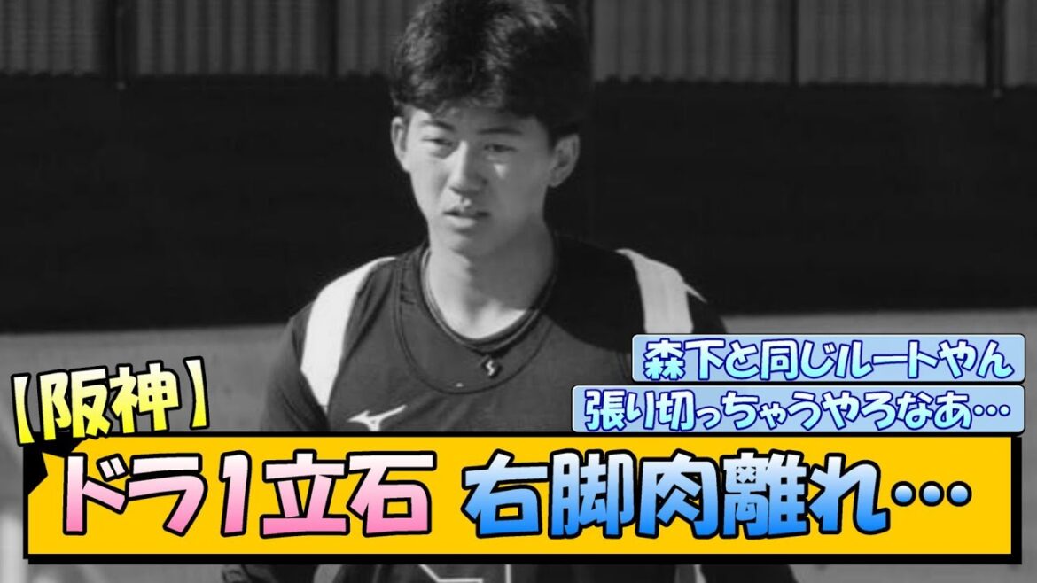 【阪神】ドラ1立石 右脚肉離れ…