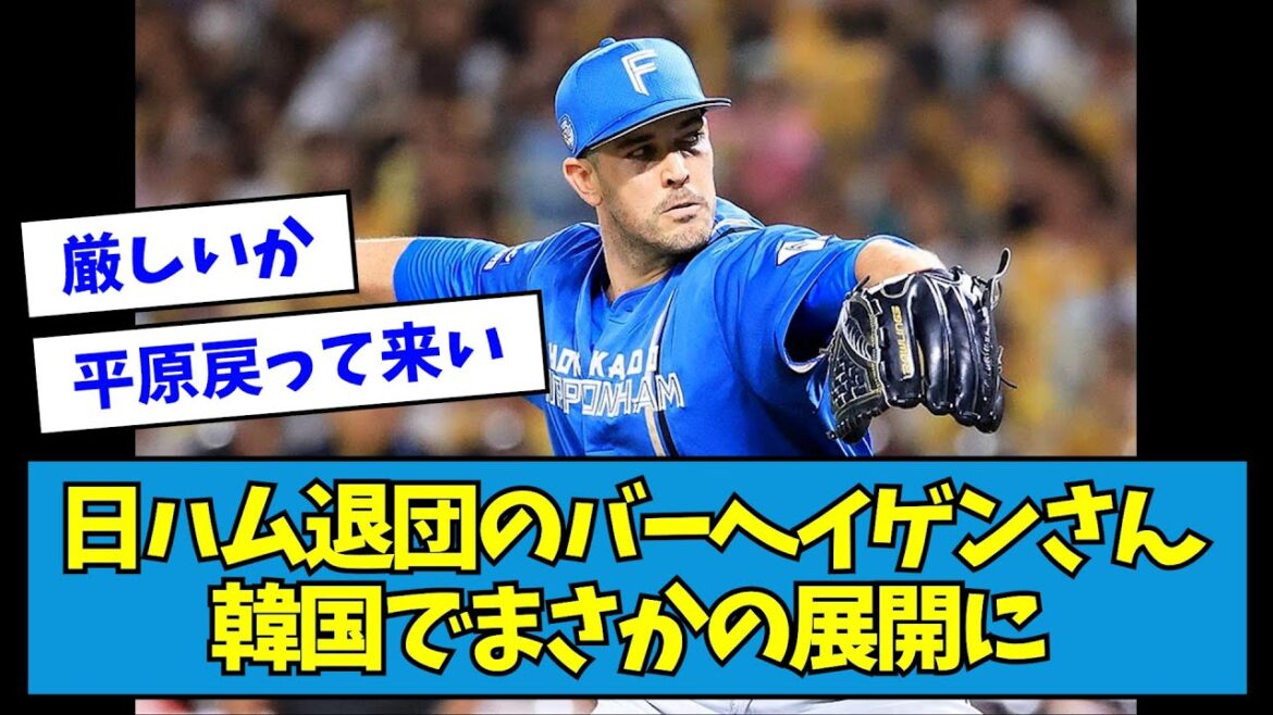 【?】日ハム退団のバーヘイゲンさん、韓国でまさかの展開に・・・【なんJ反応】 【?】日ハム退団のバーヘイゲンさん、韓国でまさかの展開に・・・【なんJ反応】