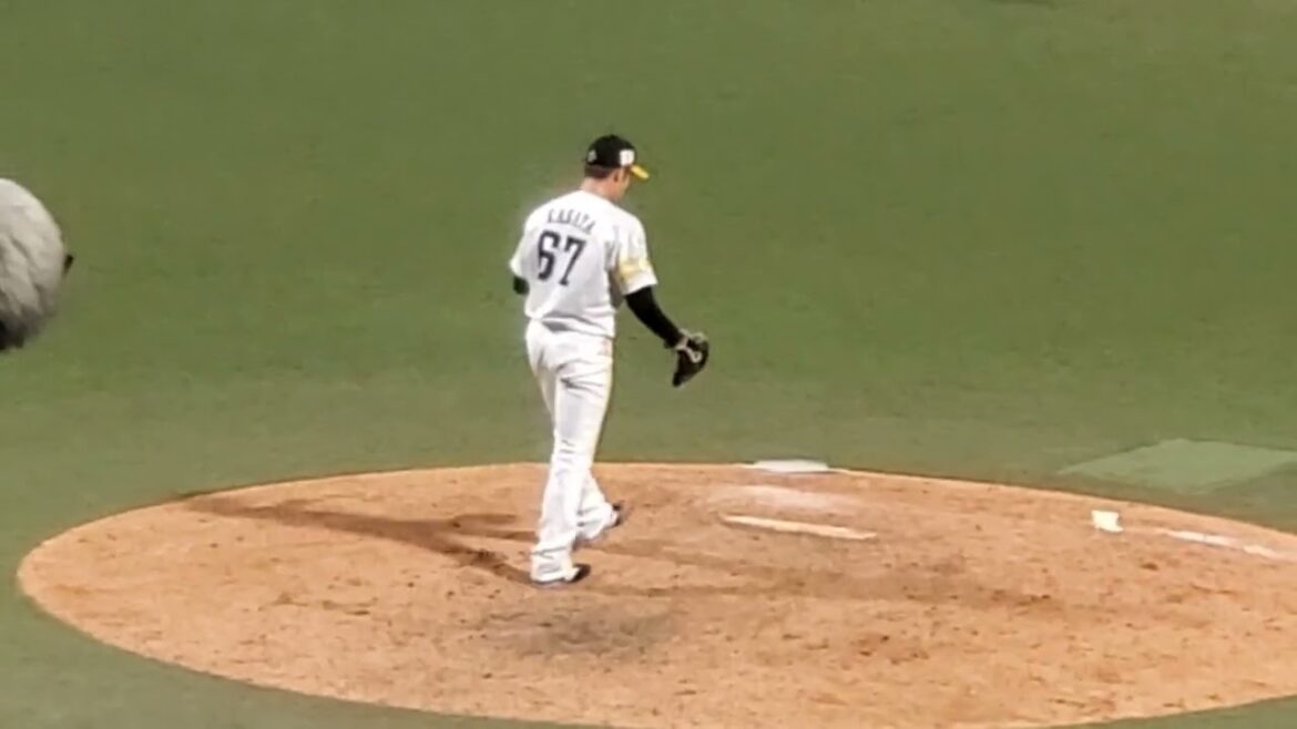 20240907　笠谷俊介　登板時の登場曲　9回表　福岡ｿﾌﾄﾊﾞﾝｸﾎｰｸｽ@ﾀﾏﾎｰﾑ ｽﾀｼﾞｱﾑ筑後［ｳｴｽﾀﾝ･ﾘｰｸﾞ 2軍戦］ﾀﾏｽﾀ筑後