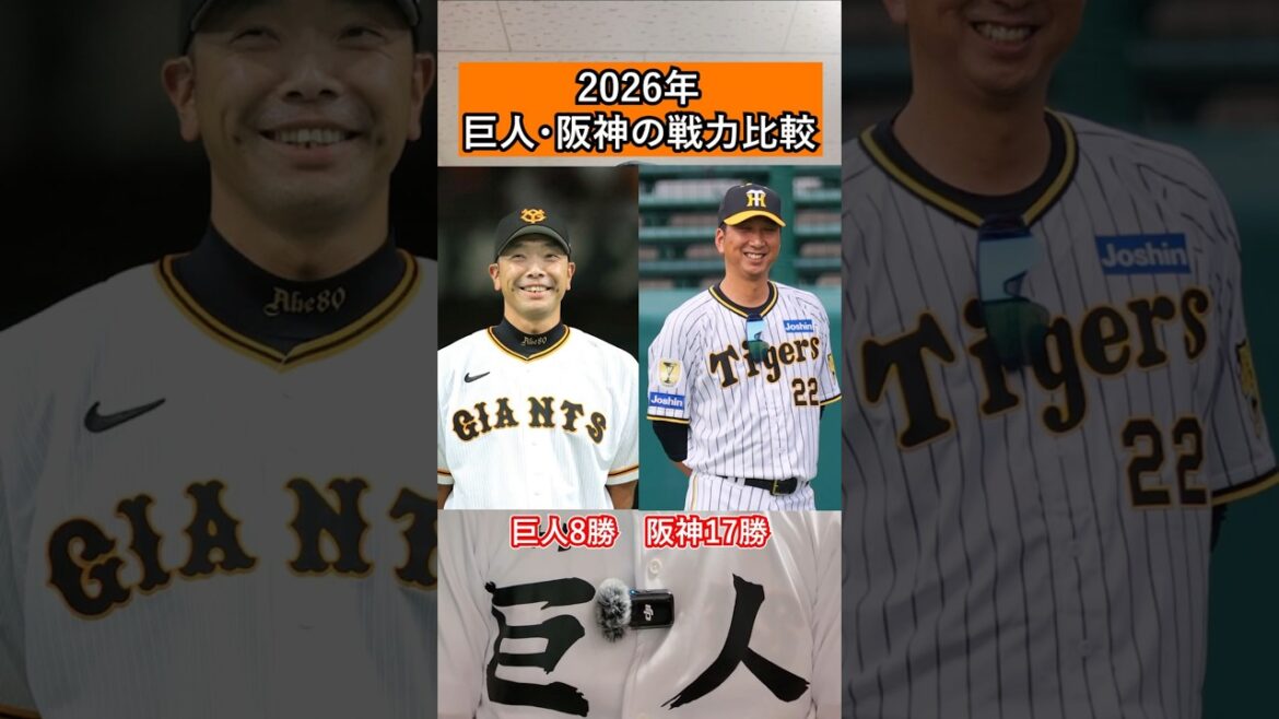 巨人阪神の戦力比較 #プロ野球 #巨人  #阪神タイガース