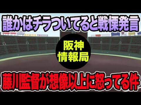 【誰かはチラついてると戦慄発言も】藤川監督が想像以上に怒ってる件について【阪神タイガース】 【誰かはチラついてると戦慄発言も】藤川監督が想像以上に怒ってる件について【阪神タイガース】