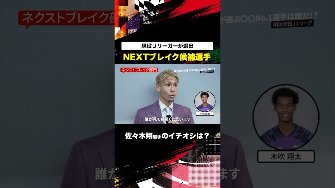 【現役Ｊリーガーが選ぶ！NEXTブレイク候補選手】佐々木翔選手のイチオシは、いわきFCの木吹翔太選手！