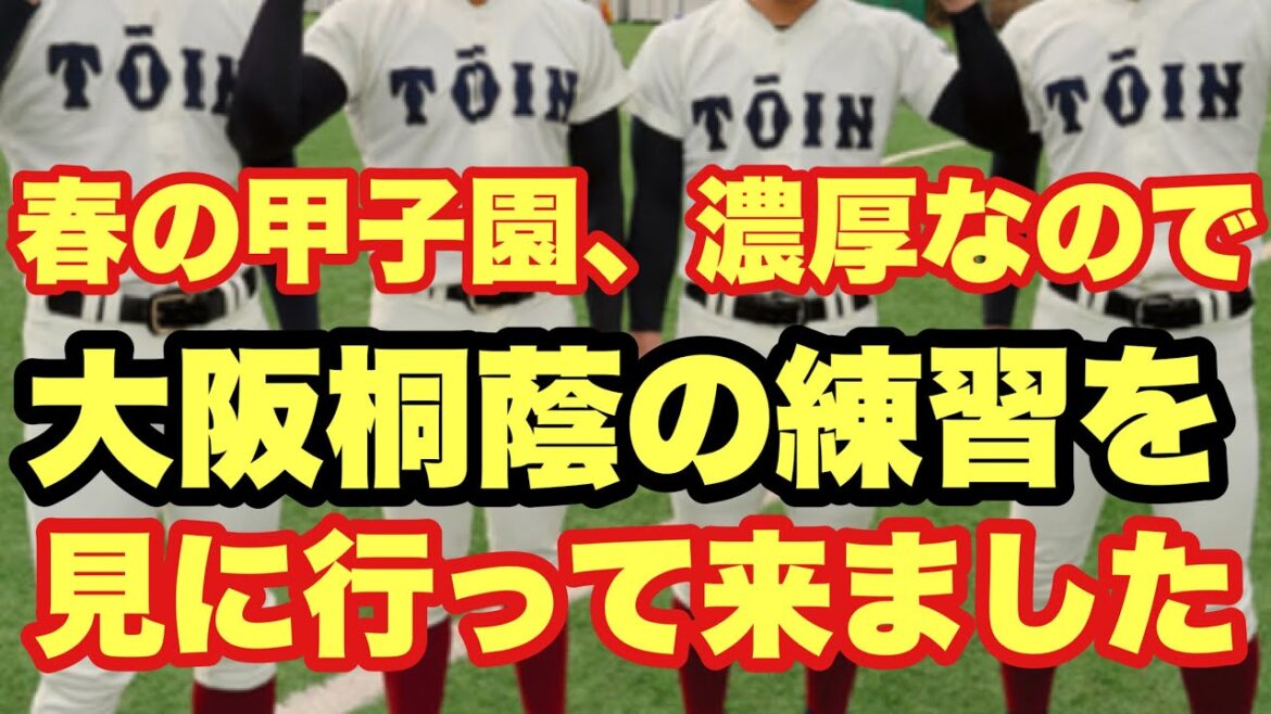 【高校野球】大阪桐蔭の練習に行ってきた