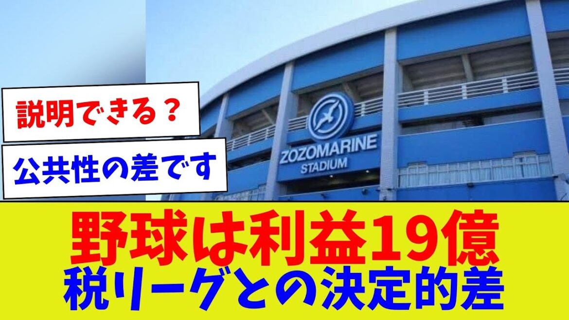 【マジで並ぼうとしないでくれw】野球は利益19億税リーグとの決定的差【野球情報】【2ch 5ch】【なんJ なんG反応】【野球スレ】