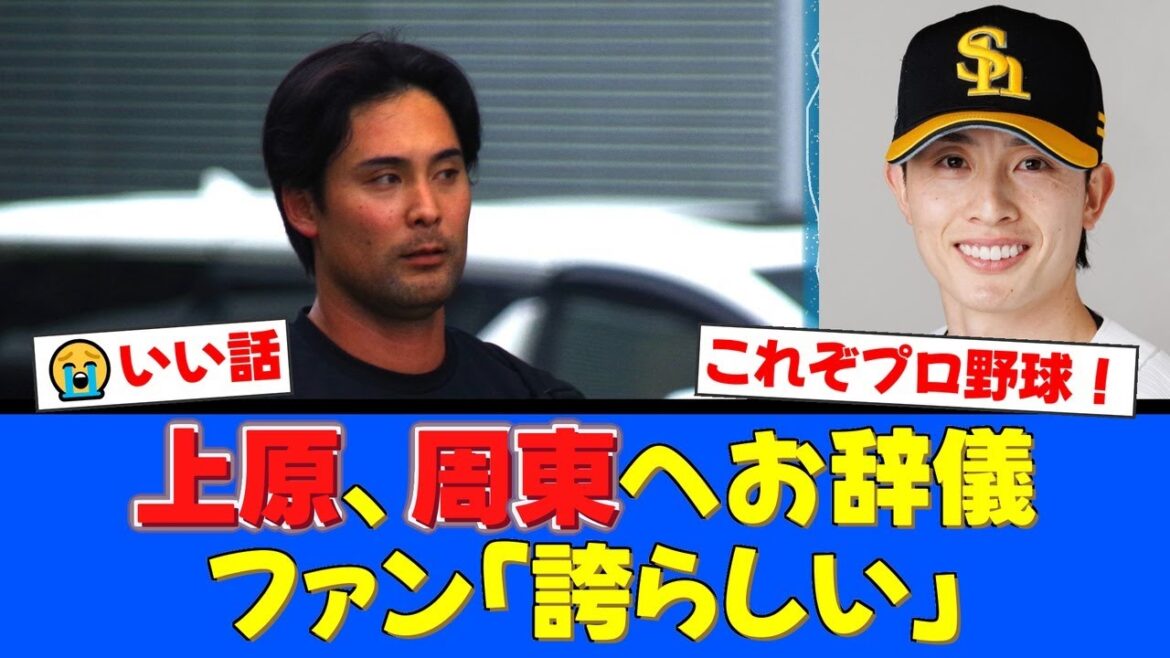 【感動】CSで生まれた敵味方を超えた絆。日ハム上原健太が死球を与えた鷹・周東佑京に直接謝罪。その誠実な姿に両軍ファンから称賛の声が殺到!【プロ野球ファンの反応】 【感動】CSで生まれた敵味方を超えた絆。日ハム上原健太が死球を与えた鷹・周東佑京に直接謝罪。その誠実な姿に両軍ファンから称賛の声が殺到!【プロ野球ファンの反応】