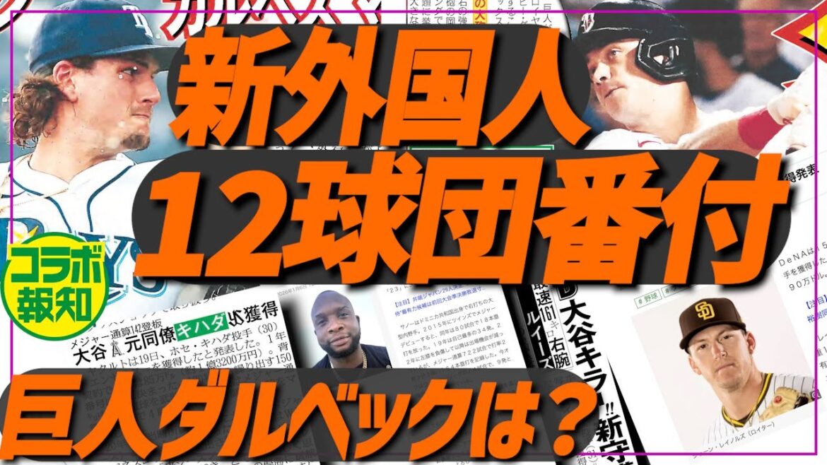 【未知数】今年のNPB最強助っ人は誰か…巨人ウィットリー&ダルベックは?MLB記者が登場【コラボ報知】 【未知数】今年のNPB最強助っ人は誰か…巨人ウィットリー&ダルベックは?MLB記者が登場【コラボ報知】