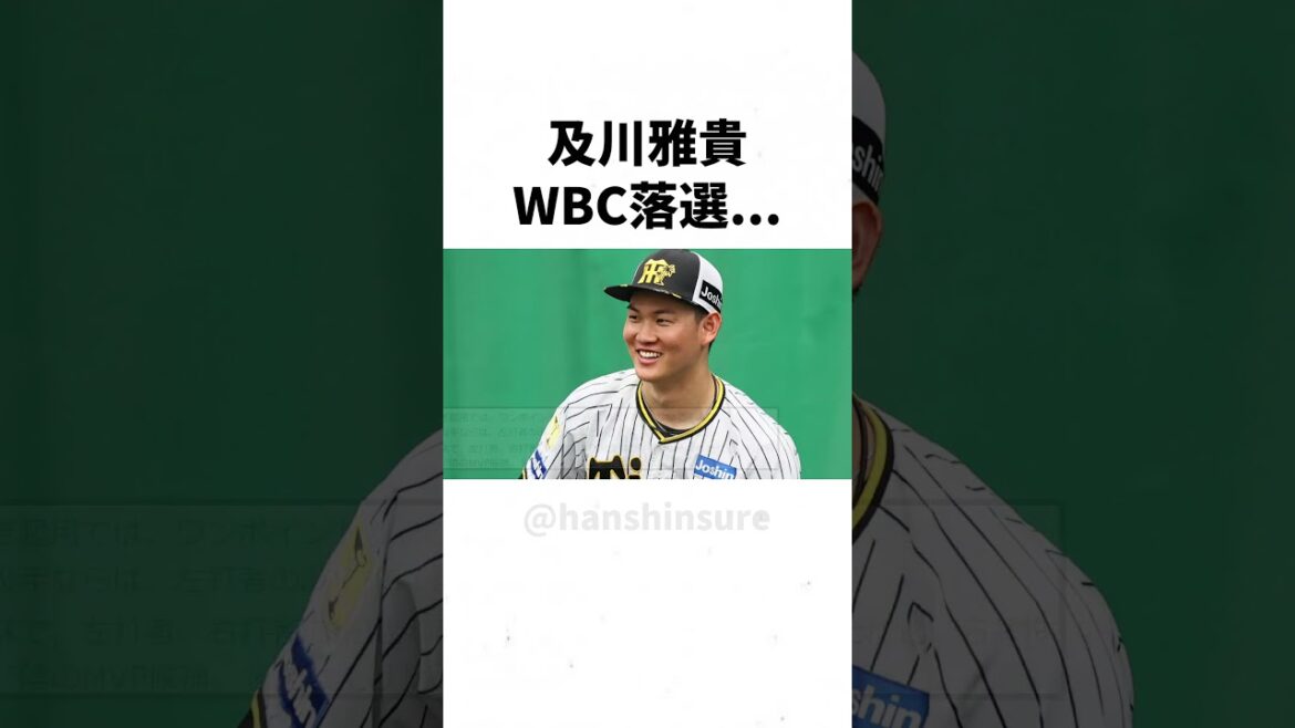 【阪神】及川雅貴がWBC落選... #shorts