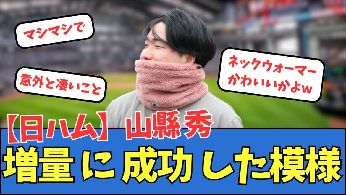 【日ハム】山縣秀、増量に成功した模様