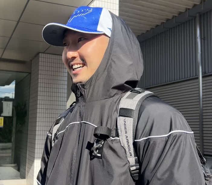 1月6日　ナゴヤ球場での初ブルペンを終えて取材対応