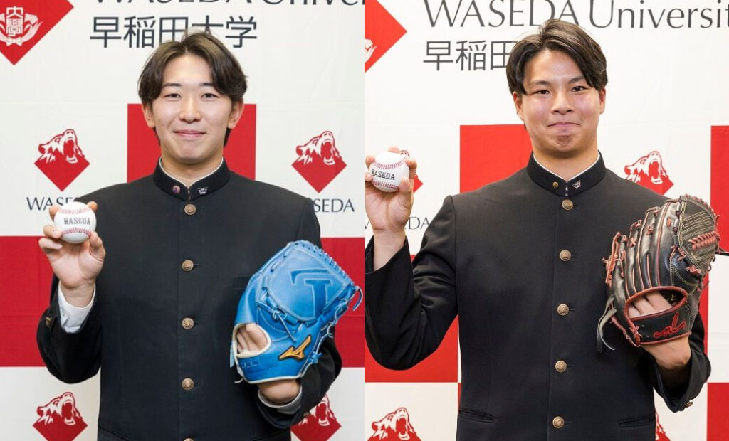 気鋭のW投手ついにプロへ！ 楽天・伊藤、巨人・田和が語るエンジ色の4年間 – 早稲田ウィークリー