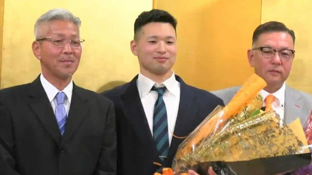 巨人ドラフト6位 藤井健翔選手(倉敷市出身) 故郷で激励会「1年目から1試合でも1軍の試合に」【岡山】