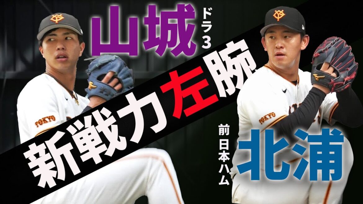 新戦力左腕！前日本ハム・北浦、ドラ3・山城が初ブルペン！