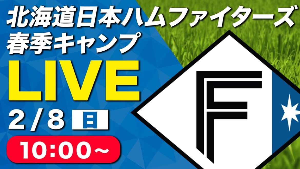 【特別LIVE】2/8 朝10:00～ ファイターズキャンプLIVE 2026～北海道日本ハムファイターズ 春季キャンプ～