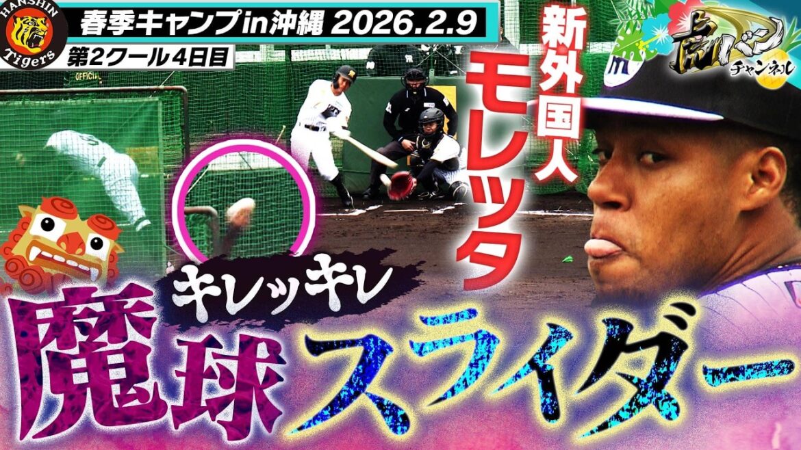 【魔球スライダーで翻弄】新助っ人モレッタが実戦初登板！変則的に曲がるスライダーに味方バッターも困惑！？阪神タイガース密着！応援番組「虎バン」ABCテレビ公式チャンネル
