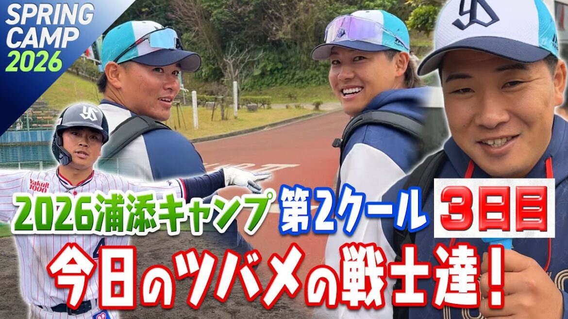 今日のツバメの戦士達！2026浦添キャンプ第2クール3日目