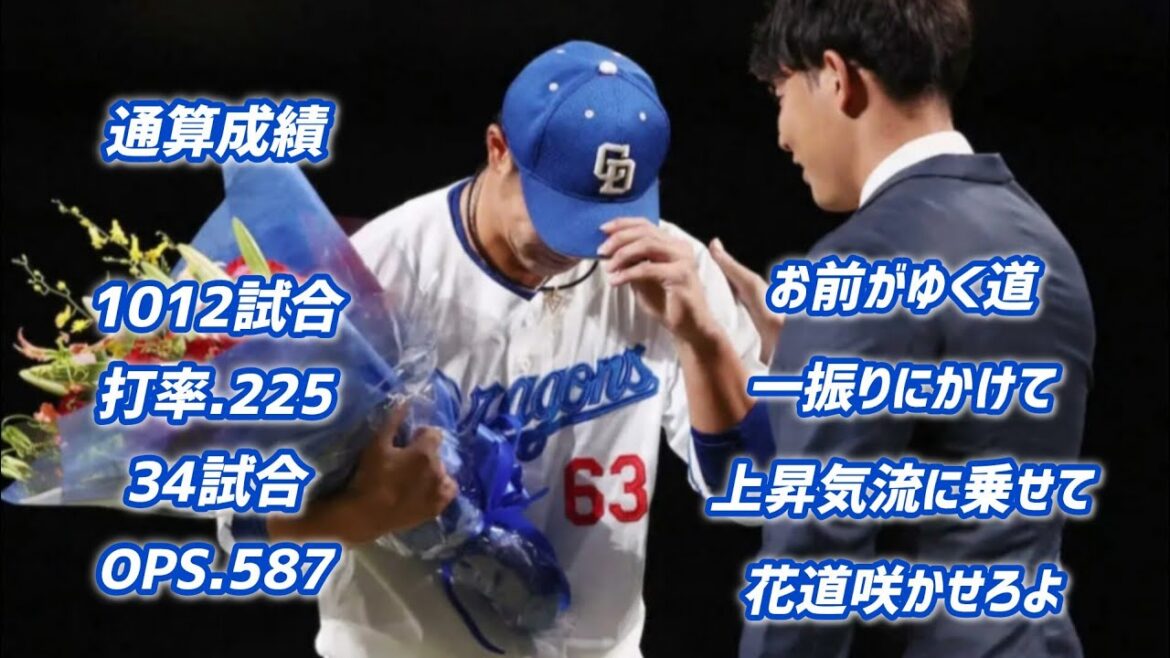 堂上直倫・2作目【30分耐久】応援歌 広告なし 作業用 睡眠用BGM 歌詞つき 現地音源 ハモり 1時間耐久 中日ドラゴンズ 2012年作