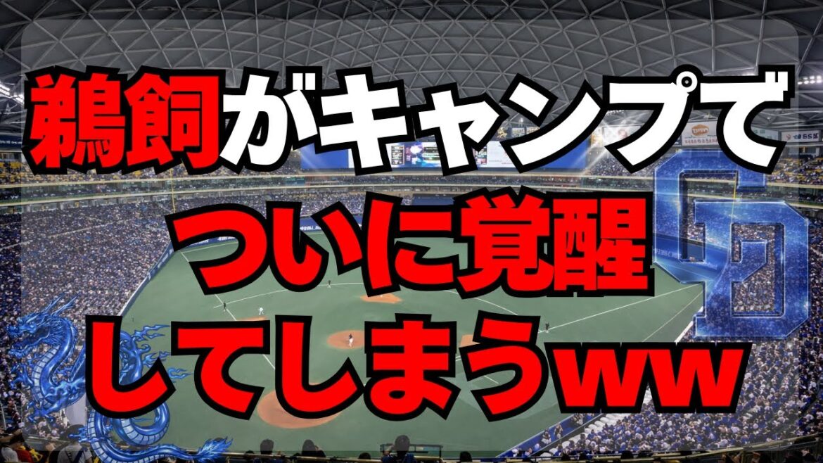 【中日キャンプ】鵜飼がついに覚醒してしまうｗ井上監督も絶賛