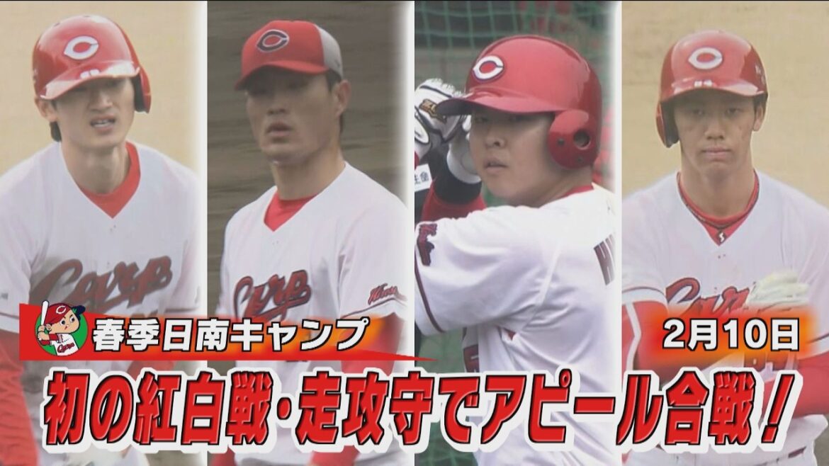 【初の紅白戦】床田＆森下が圧巻！小園・新人勢が猛アピール｜カープ春季キャンプ【カープ公認】金鯉チャンネル /広テレ！