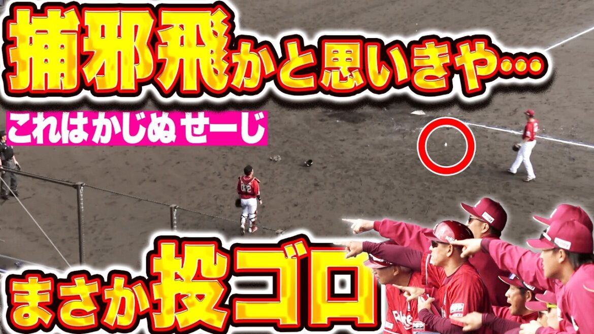 【かじぬ せーじ】キャンプでも珍『キャッチャーファウルフライ→ピッチャーゴロ』【風の仕業】