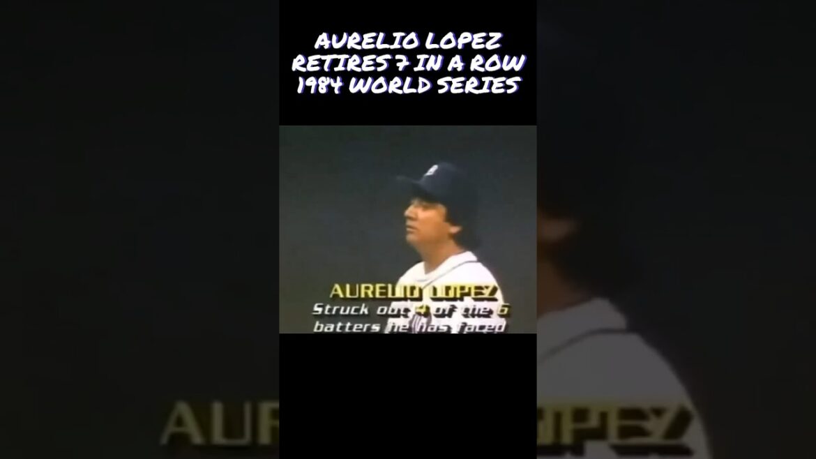 COOL UNDER PRESSURE... AURELIO LOPEZ retires SEVEN in a row in the 1984 World Series #aureliolopez