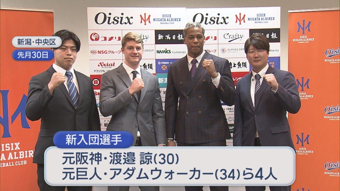 【プロ野球｜オイシックス】新入団4選手が会見で意気込み語る、武田監督「勝率5割を目標に」【新潟】UXニュース2月1日OA