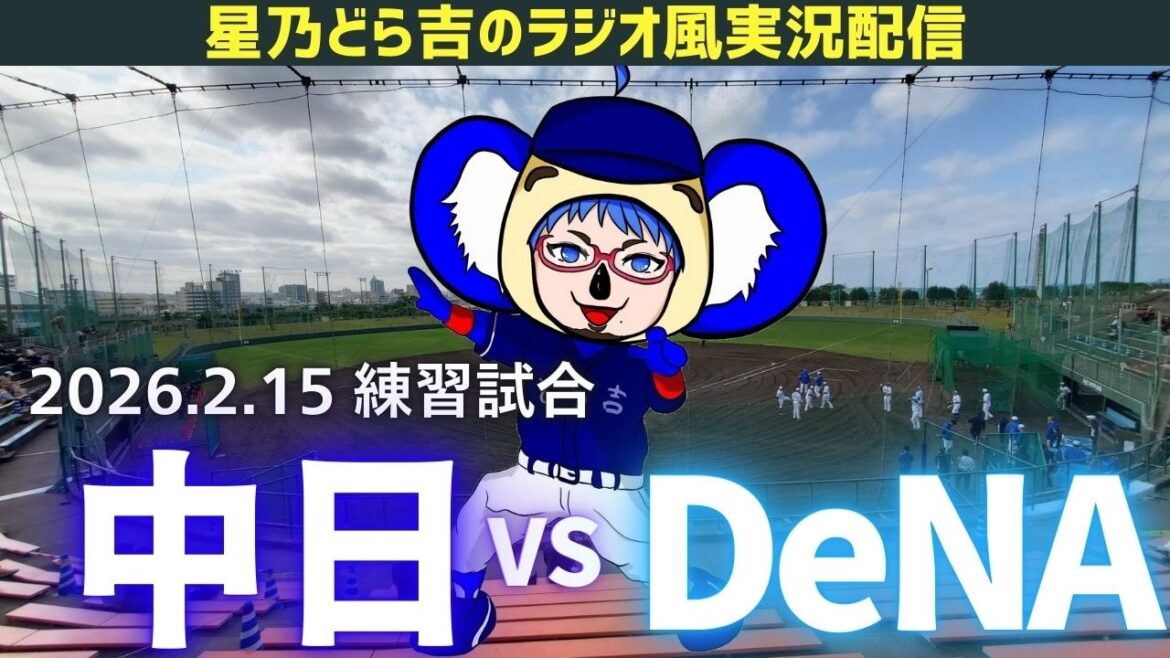 【ドラゴンズ応援実況】2/15(日)横浜DeNAベイスターズvs中日ドラゴンズ 練習試合を一緒に観戦しようライブ 【プロ野球】