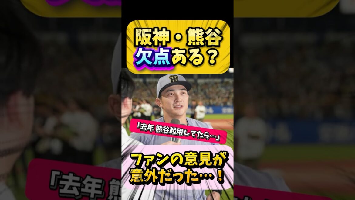 ファンの反応は？阪神・熊谷の欠点ある？ｗｗ