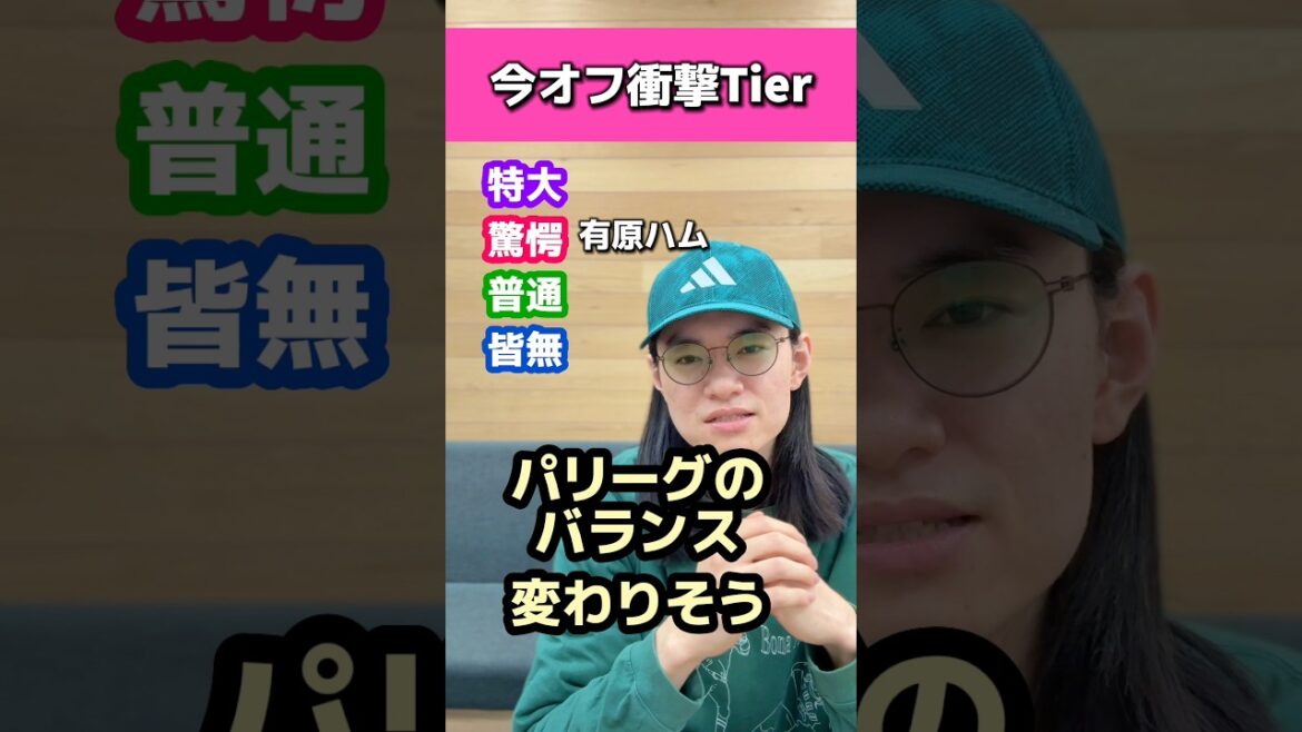 今オフの衝撃事件Tierリスト#日本ハムファイターズ#西武ライオンズ