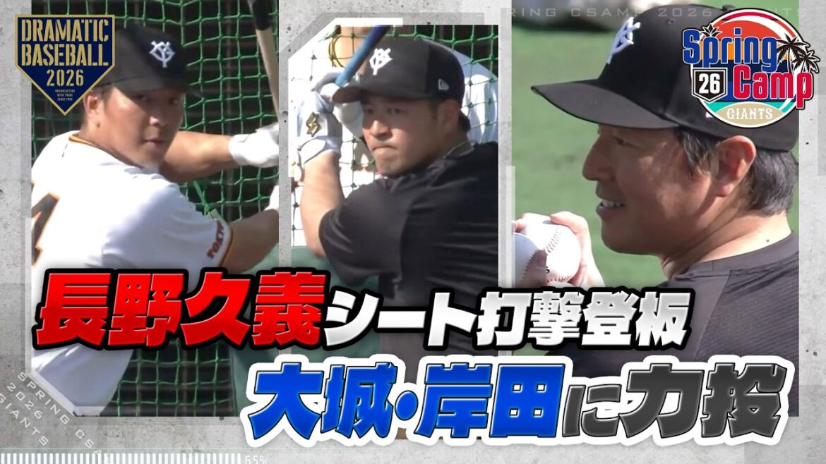 【春季キャンプ】長野久義さん打撃投手として登板！大城・岸田に力投【巨人】