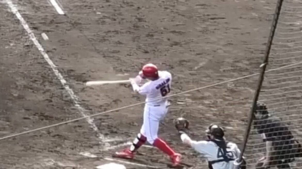 カープドラ１平川蓮が対外試合初特大ホームラン！広島カープvsロッテ練習試合 2026年2月18日