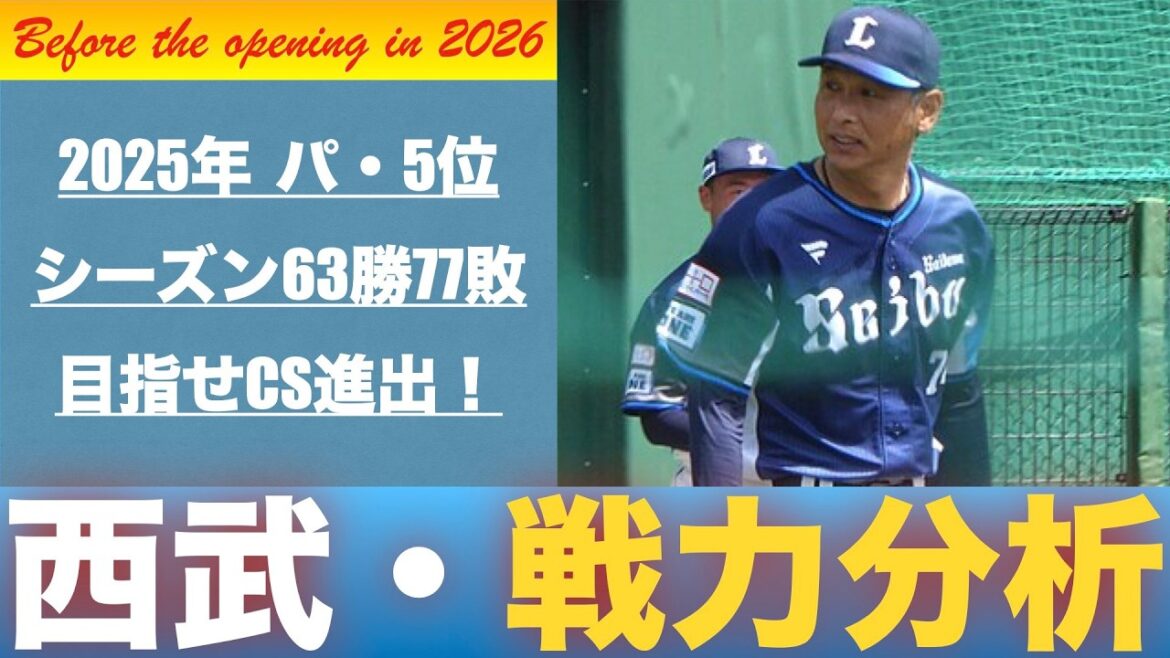 【戦力分析2026】埼玉西武ライオンズの2026年春の戦力を分析する!【打破】 #seibulions #武内夏暉 #長谷川信哉 【戦力分析2026】埼玉西武ライオンズの2026年春の戦力を分析する!【打破】 #seibulions #武内夏暉 #長谷川信哉