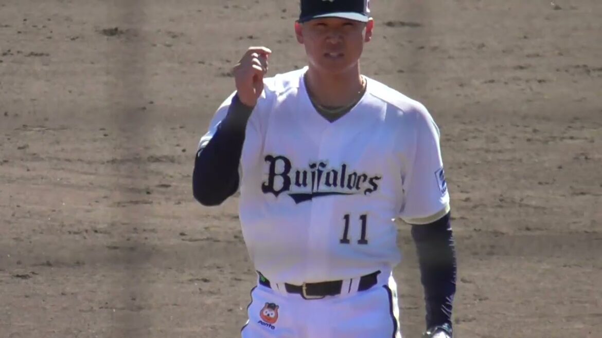 【プロ野球】26.2.18　オリックス　キャンプ　練習試合　vs  サムティ　『5回表　山下登板、最速152キロ、横山　ファインプレー』