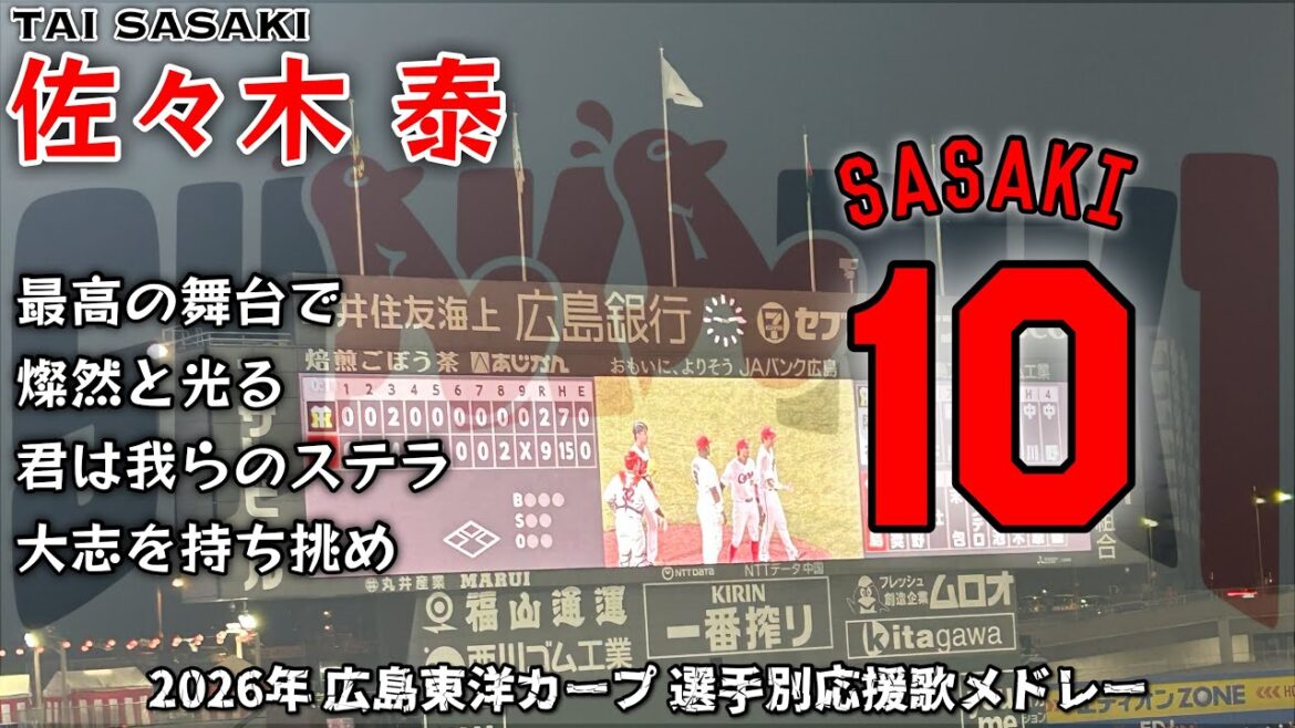 2026年 広島東洋カープ 選手別応援歌メドレー