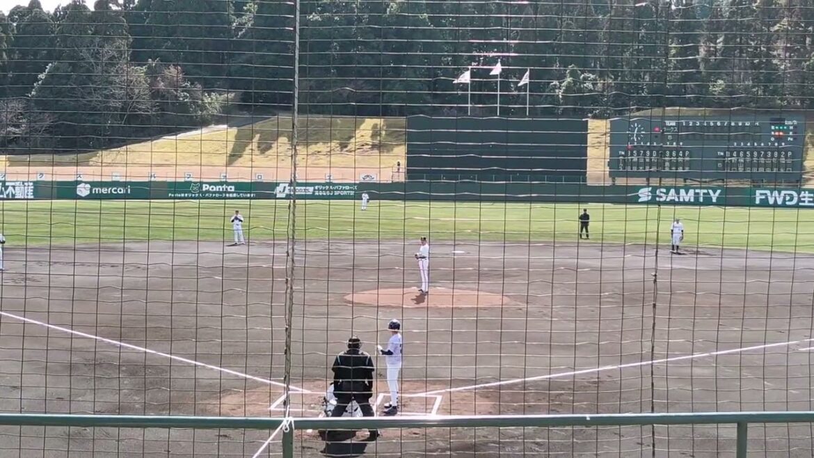 2026年2月15日　オリックス　キャンプ　練習試合　vs　熊本ゴールデンラークス　『1回表　先発　山口』
