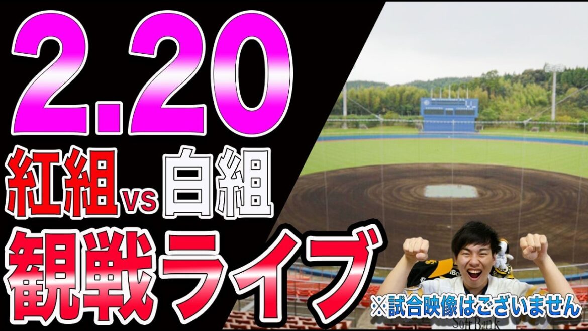 [上沢大津登場!!]福岡ソフトバンクホークス紅白戦観戦ライブ!!※中継映像はございません