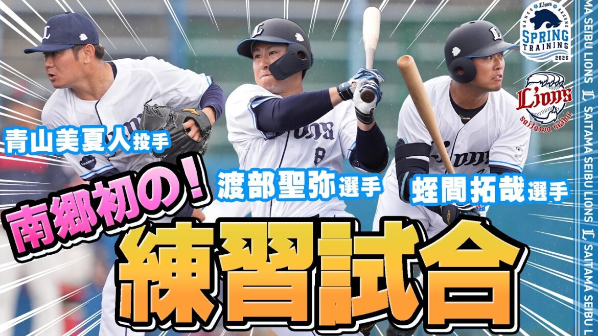 【渡部選手の勝負強さは健在】今季一軍初の練習試合をたっぷりどうぞ！【南郷春季キャンプ 春野春季キャンプ 第5クール3日目ダイジェスト】