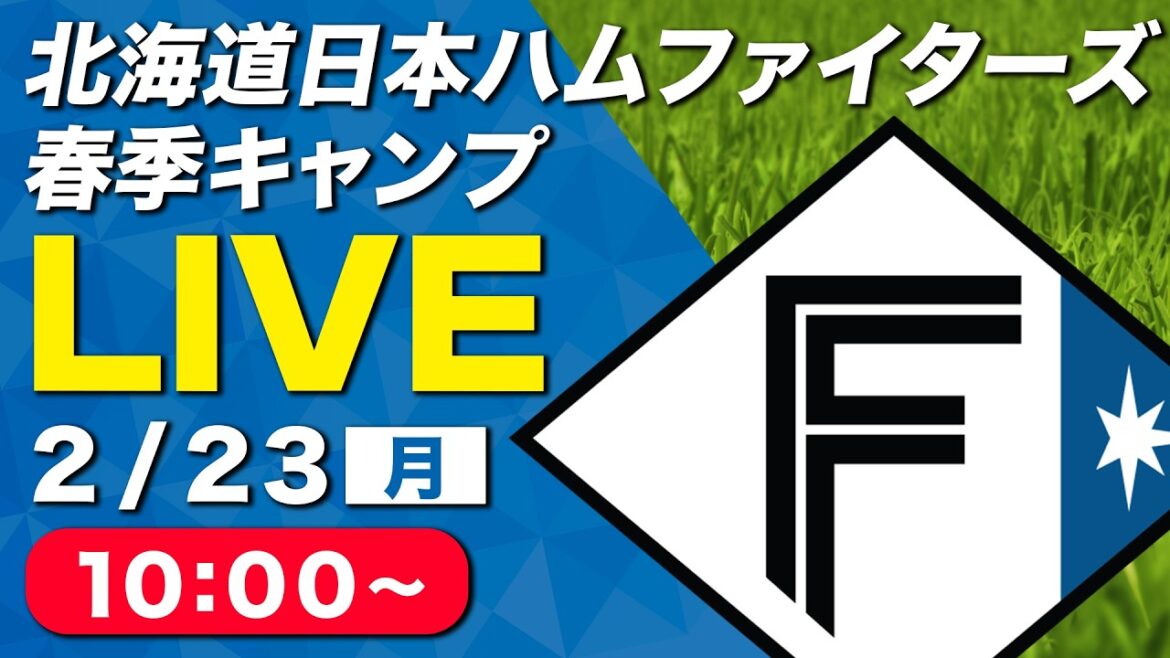 【特別LIVE】2/23 朝10:00～ ファイターズキャンプLIVE 2026～北海道日本ハムファイターズ 春季キャンプ～